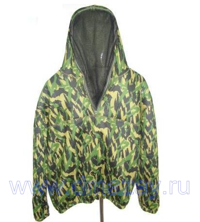 Куртка летняя антимоскитная с капюшоном ROSHUNTER (РОСХАНТЕР) 3091 камуфлированная